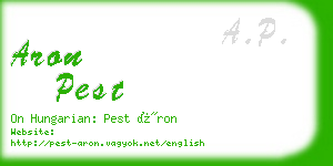 aron pest business card